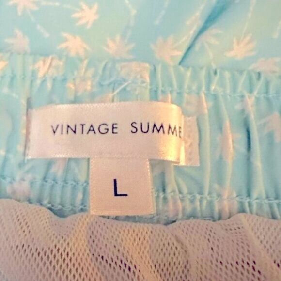 VINTAGE SUMMER Swimsuit Mint Volley Men’s Size L - Picture 3 of 5